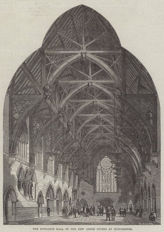A manchesteri New Assize Courts bejárati csarnoka alkotó: Frank Watkins