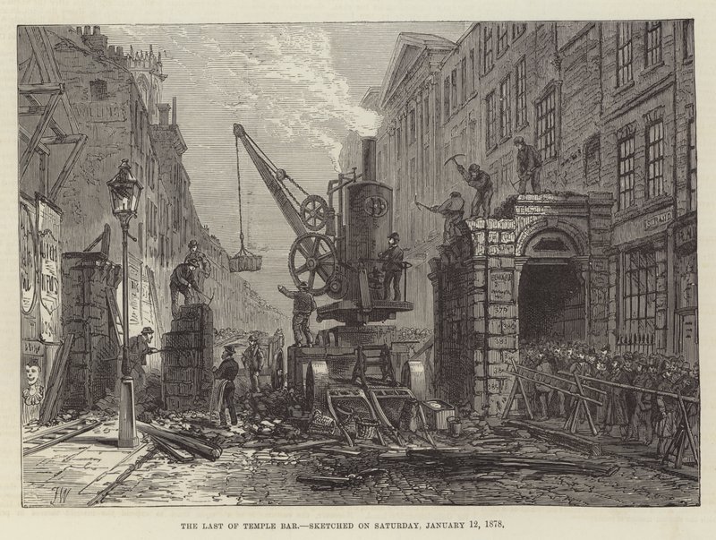 The Last of Temple Bar, 1878. január 12-én, szombaton felvázolva alkotó: Frank Watkins