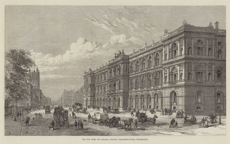 A New Home and Colonial Offices, Parliament-Street, Westminster alkotó: Frank Watkins