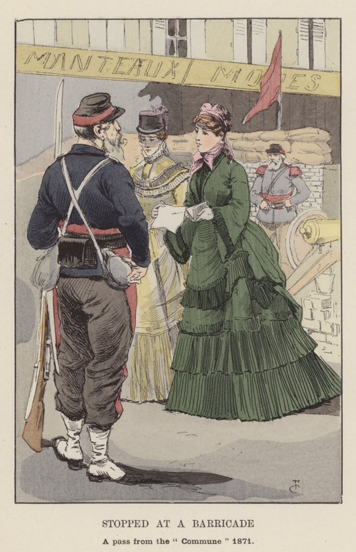Megállt egy barikádon, egy hágó a kommünből 1871 alkotó: François Courboin