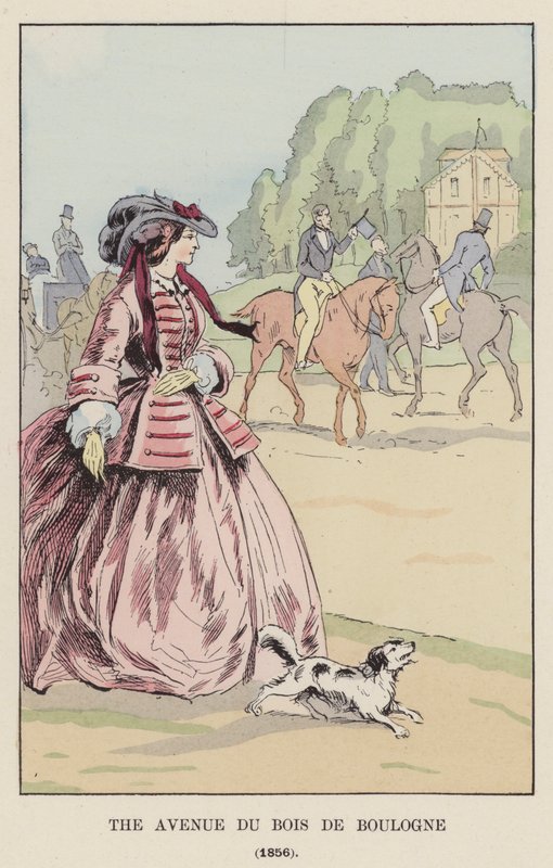 A Bois de Boulogne-i sugárút, 1856 alkotó: François Courboin