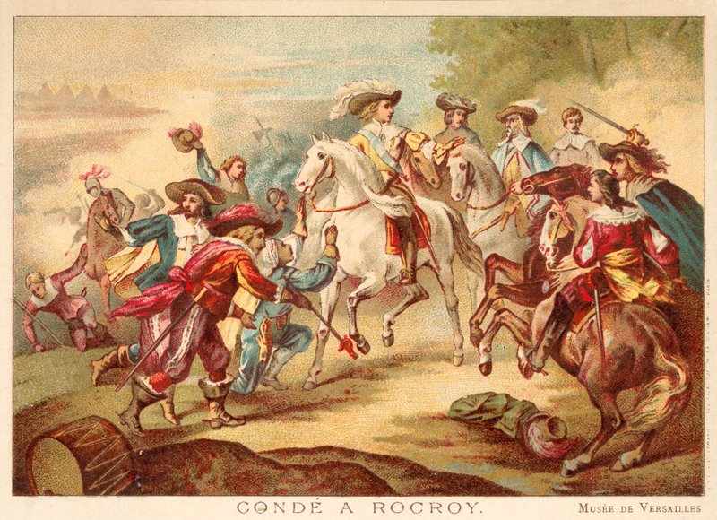 A Grand Conde a rocroi-i csatában, 1643 (chromolitho) alkotó: François Joseph Heim