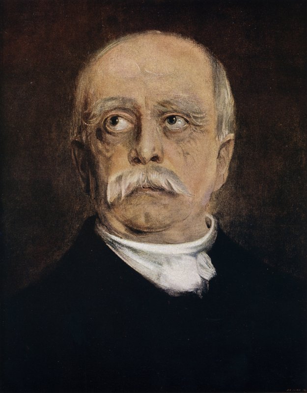 Otto von Bismarck, porosz államférfi és Németország kancellárja (színes litó) alkotó: Franz Seraph von (after) Lenbach