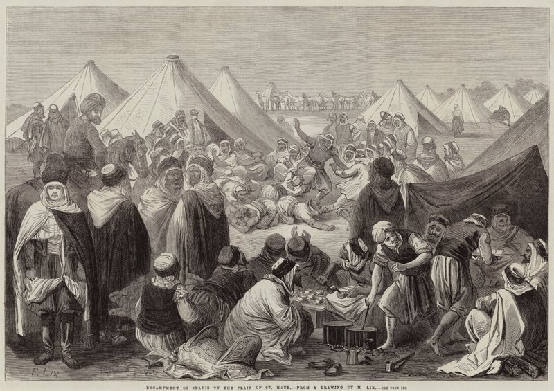 Szpáhik tábora a Szent-Maur-síkságon alkotó: Frederic Theodore Lix