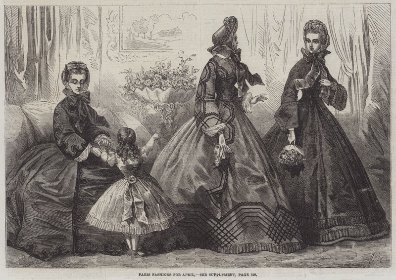 Párizsi divat áprilisban alkotó: Frederic Theodore Lix
