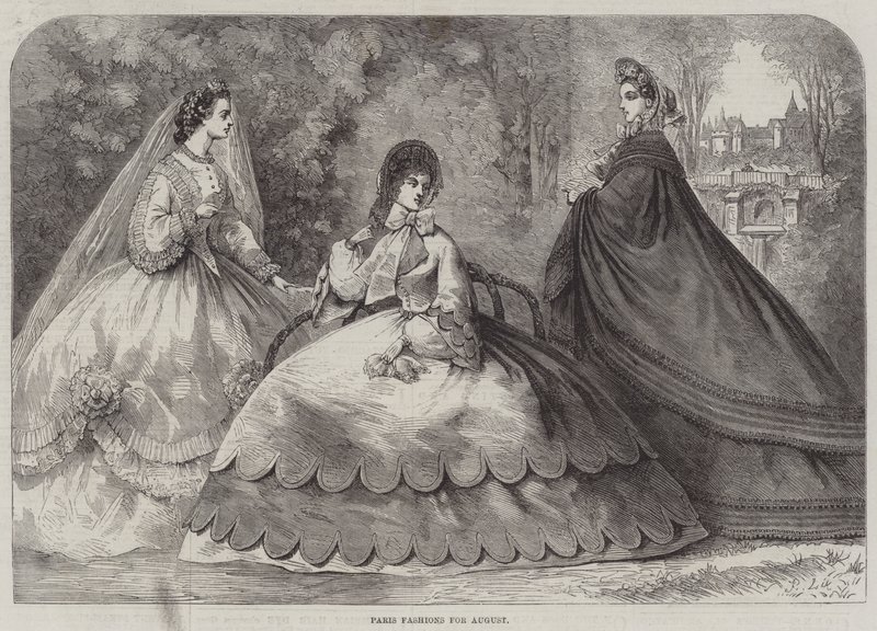 Párizsi divat augusztusban alkotó: Frederic Theodore Lix
