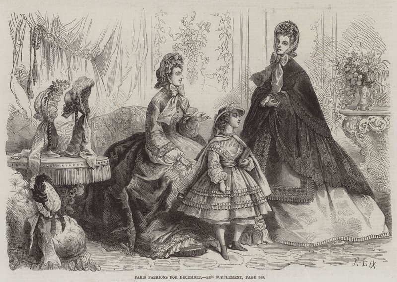 Párizsi divat decemberben alkotó: Frederic Theodore Lix