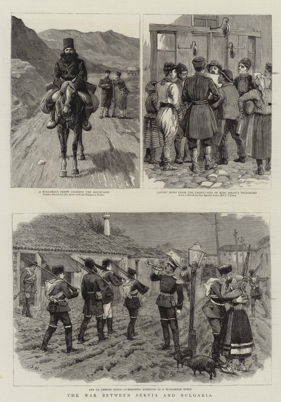 Szerbia és Bulgária háborúja alkotó: Frederic Villiers