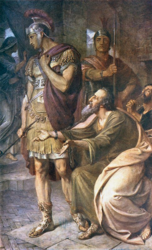 Pál Rómában (színes litográfia) alkotó: Frederic James Shields