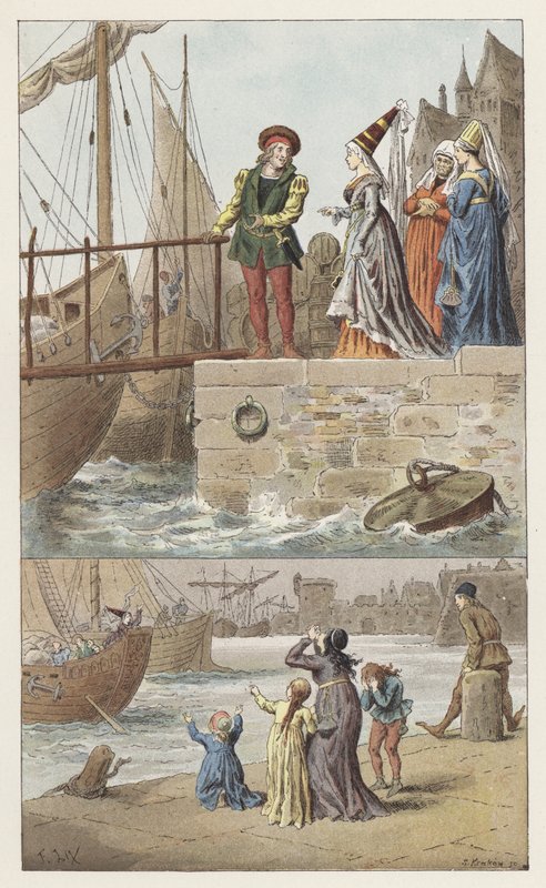 Nantesba, Nantesba érkezett (színes litó) alkotó: Frederic Theodore (after) Lix