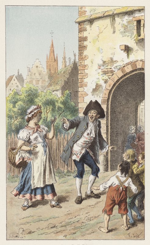 Párizsban van egy hölgy (színes litó) alkotó: Frederic Theodore (after) Lix