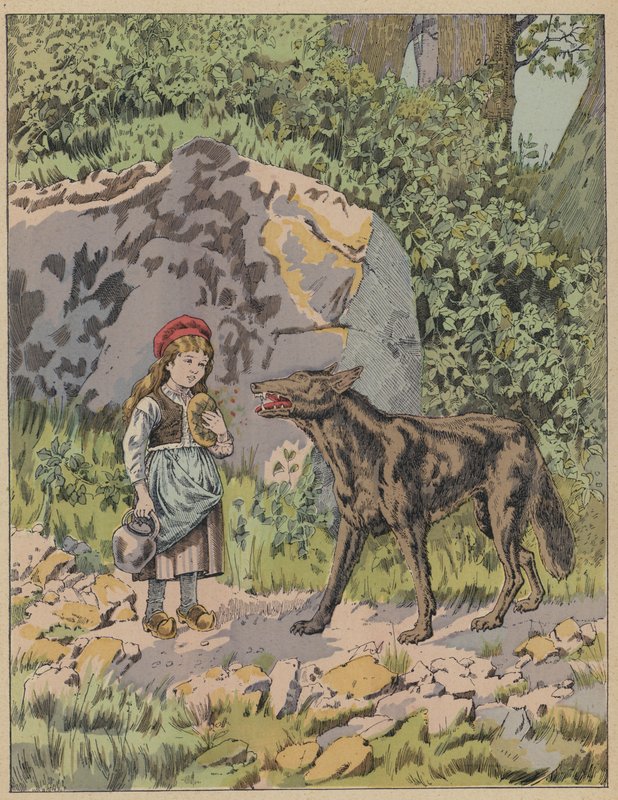 Le Petit Chaperon Rouge, Piroska (színes litho) alkotó: Frederic Theodore (after) Lix