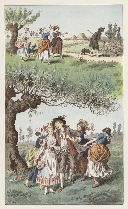 Három lány voltunk (színes litho) alkotó: Frederic Theodore (after) Lix