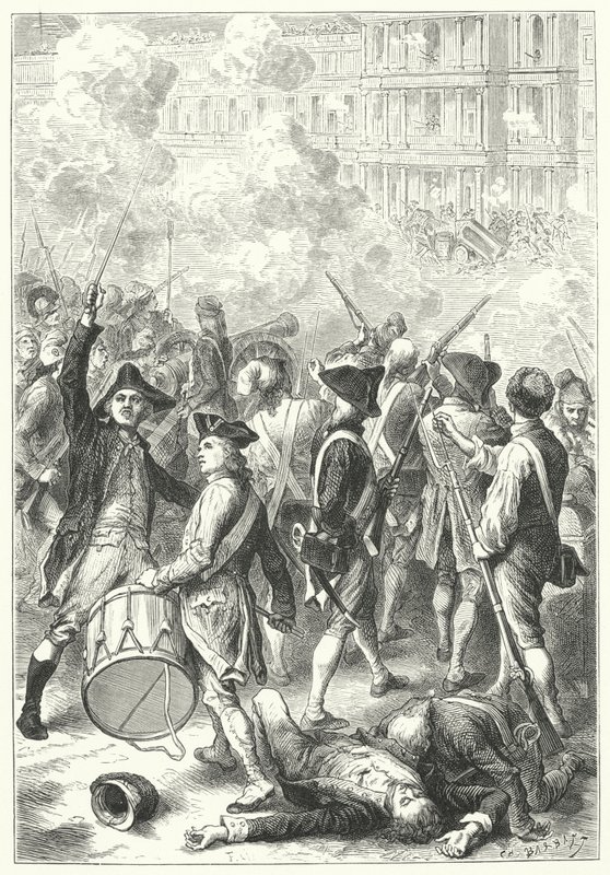 A Tuileries-palota megrohanása a sans-culottes által alkotó: Frederic Theodore (after) Lix