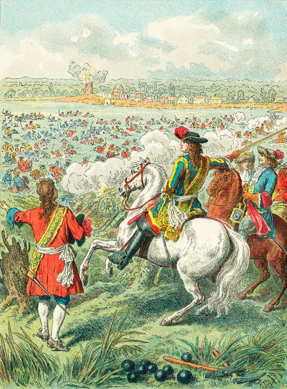 XIV. Lajos király átkel a Rajnán alkotó: Frederic Theodore Lix