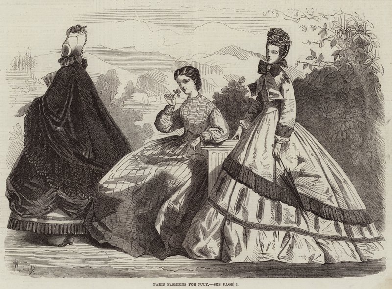 Párizsi divat júliusban alkotó: Frederic Theodore Lix