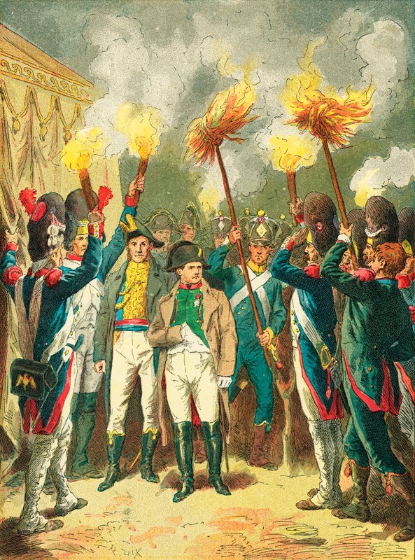 Az austerlitzi csata előestéje alkotó: Frederic Theodore Lix