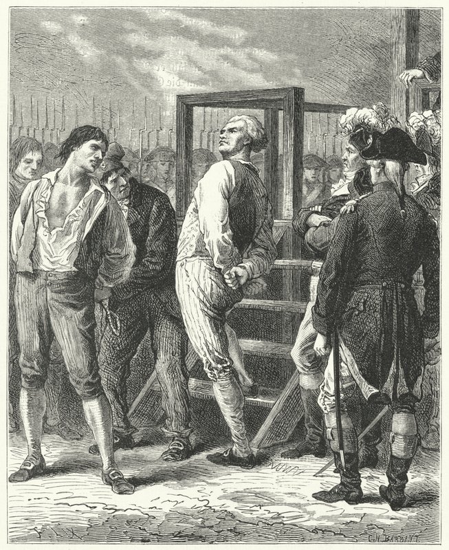 Georges Danton kivégzése, 1794 alkotó: Frederic Theodore Lix