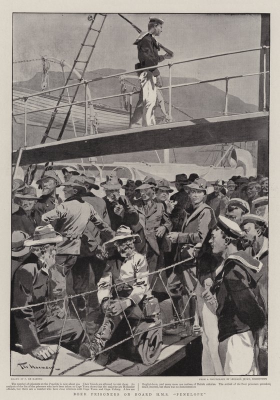 Boer rabok a H M S Penelope fedélzetén alkotó: Frederic de Haenen