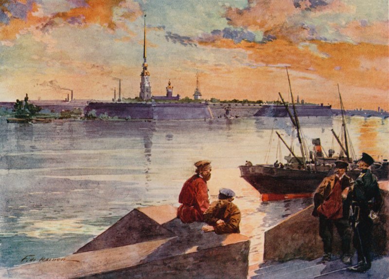 A Neva palota rakpartja alkotó: Frederic de Haenen