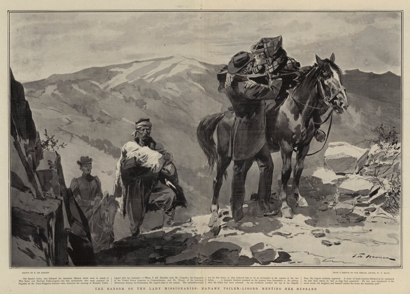 A misszionáriusnők váltságdíja, Madame Tsilka-Ligord találkozása férjével alkotó: Frederic de Haenen