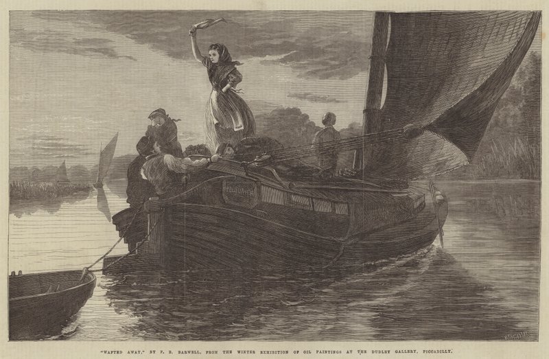Elszállt, az olajfestmények téli kiállításáról a Dudley Galériában, Piccadillyben alkotó: Frederick Bacon Barwell