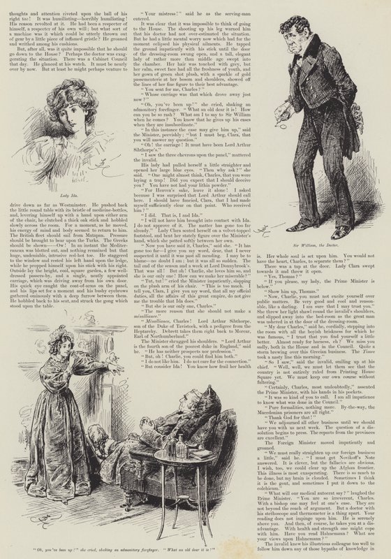 A Diplomácia kérdése, Arthur Conan Doyle alkotó: Frederick Barnard