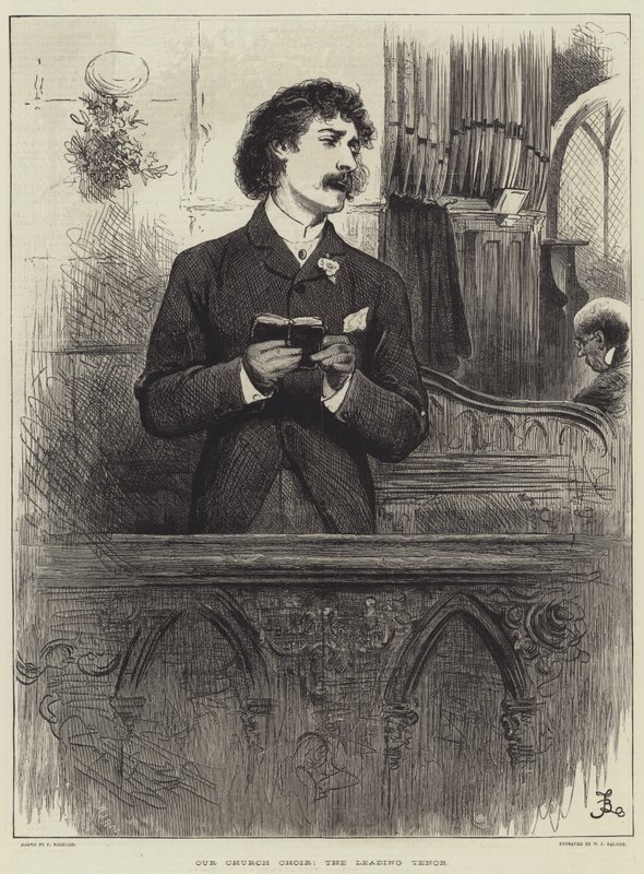 Egyházi kórusunk, a vezető tenor alkotó: Frederick Barnard