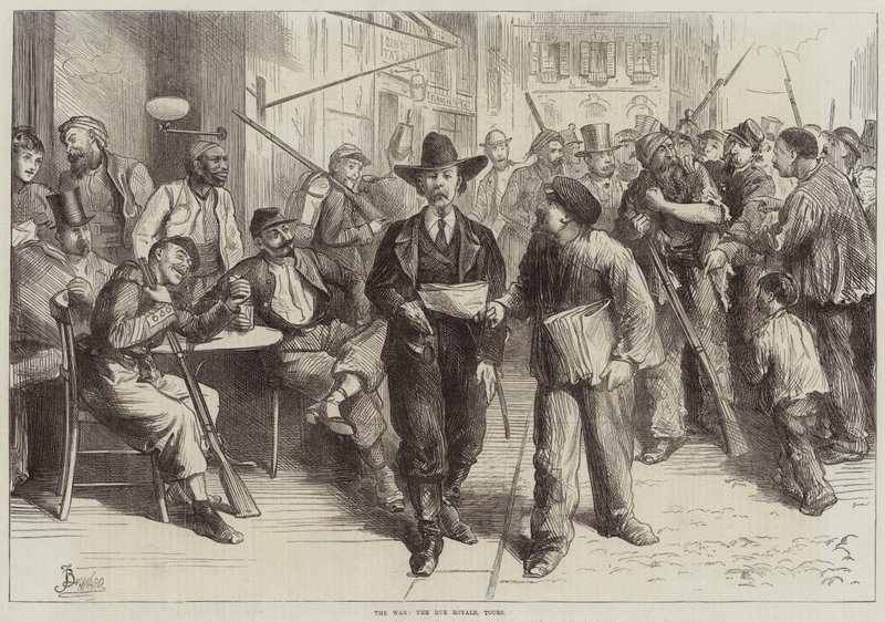 A háború, a Rue Royale, Tours alkotó: Frederick Barnard