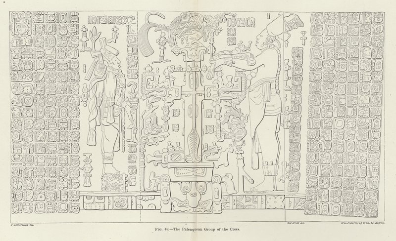 A kereszt Palenque-csoportja alkotó: Frederick Catherwood