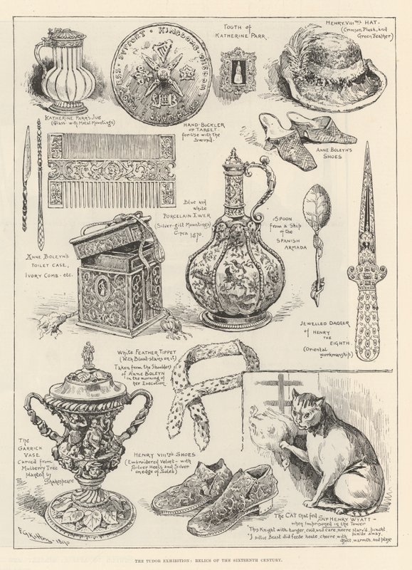 Tudor-kiállítás, a tizenhatodik század ereklyéi alkotó: Frederick George Kitton