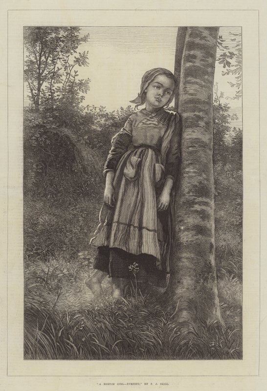 Egy breton lány, este alkotó: Frederick John Skill