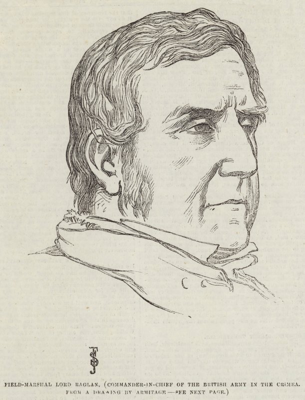 Lord Raglan tábornagy, a brit hadsereg főparancsnoka a Krím-félszigeten alkotó: Frederick John Skill
