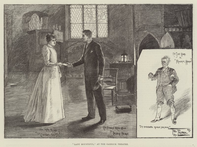 Lady Bountiful, a Garrick Színházban alkotó: Frederick Pegram