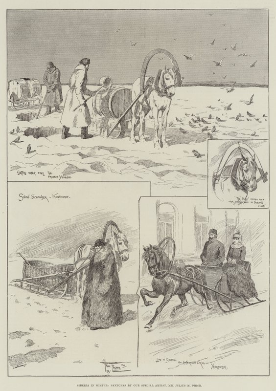 Szibéria télen alkotó: Frederick Pegram