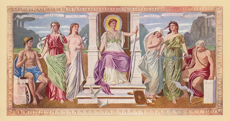 Jog (színes litográfia) alkotó: Frederick (after) Dielman