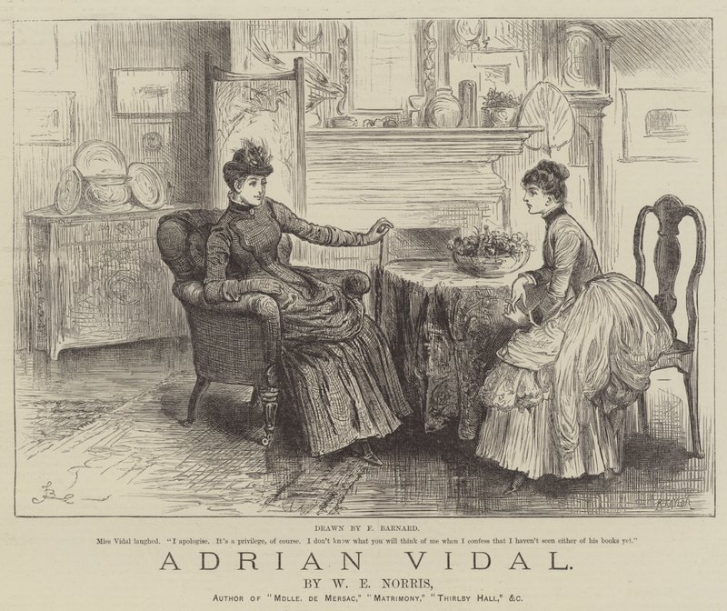 Adrian Vidal, W E Norris alkotó: Frederick Barnard