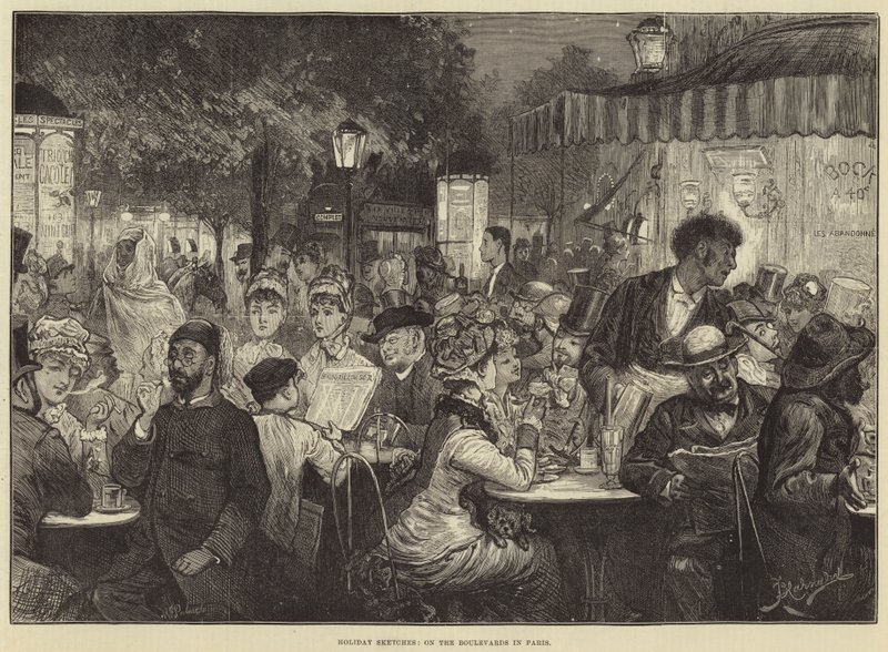 Nyaralási vázlatok, a párizsi Boulevards-on alkotó: Frederick Barnard