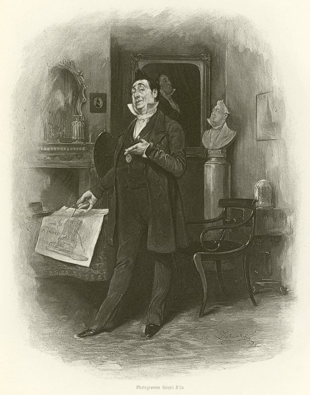 Mr. Pecksniff (mélynyomás) alkotó: Frederick Barnard
