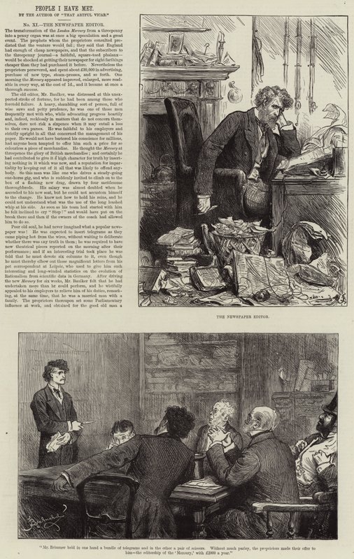Emberek, akikkel találkoztam, az újság szerkesztője alkotó: Frederick Barnard