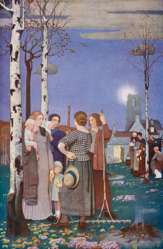 A nagy árnyék napjaiban (színes litográfia) alkotó: Frederick Cayley Robinson
