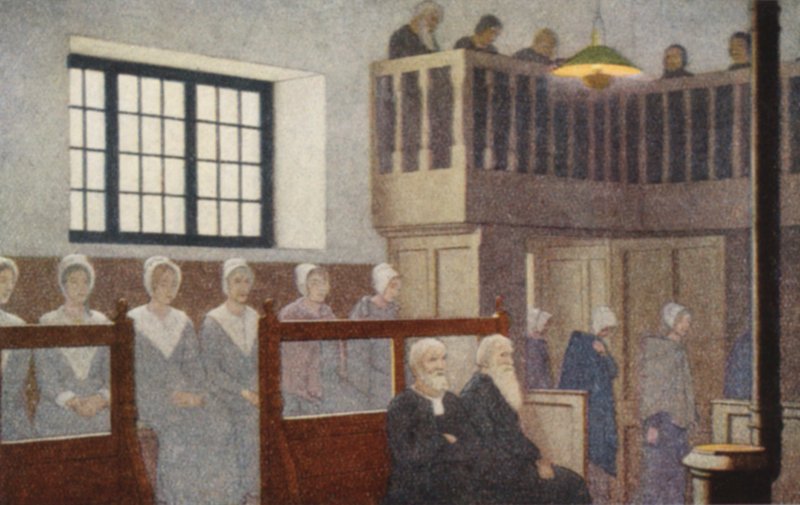 Kvéker szentek: (színes litográfia) alkotó: Frederick Cayley Robinson
