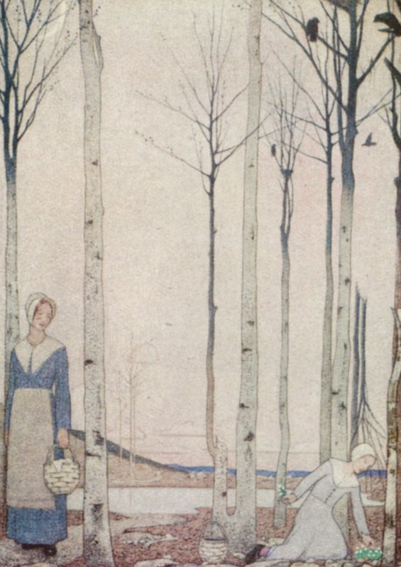 Kvéker szentek: Pale Windflowers (színes litográfia) alkotó: Frederick Cayley Robinson