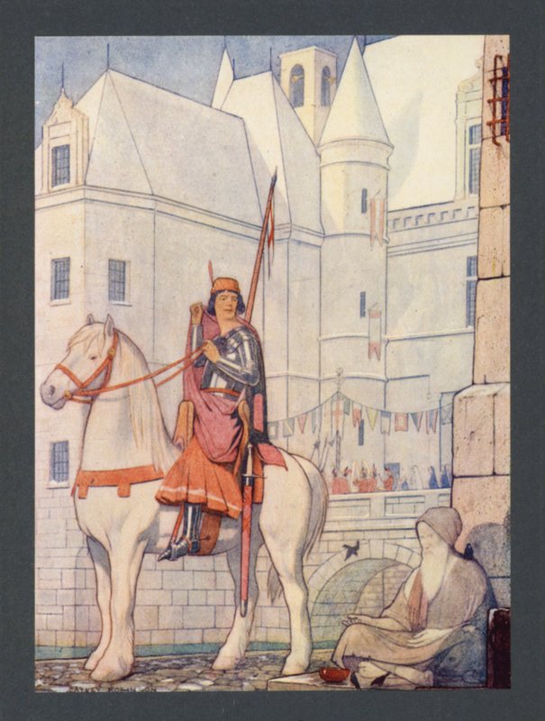 Szent Márton, 4. század, november 11-i ünnep (színes litográfia) alkotó: Frederick Cayley Robinson
