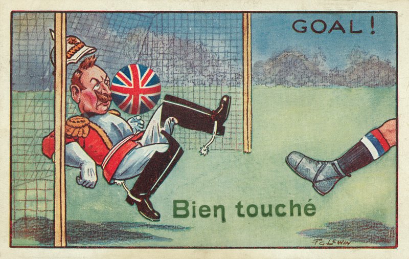 Hát érintés, gól! (színes litó) alkotó: Frederick George Lewin