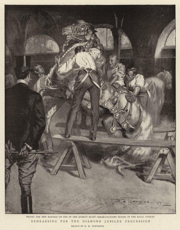 Gyémánt jubileumi körmenet próbája alkotó: Frederick Henry Townsend