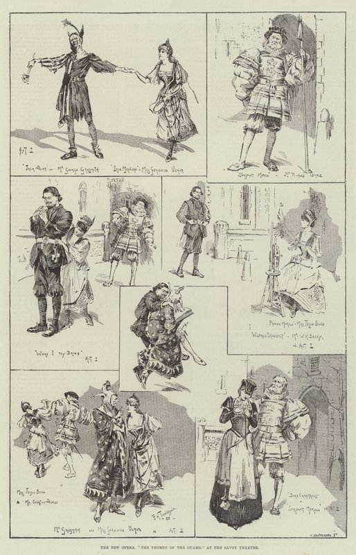 Az Új Opera, Az őrség katonái, a Savoy Színházban alkotó: Frederick Henry Townsend