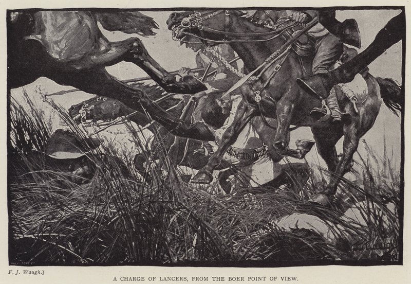 Lancerek töltése, búr szemszögből (litho) alkotó: Frederick Judd Waugh