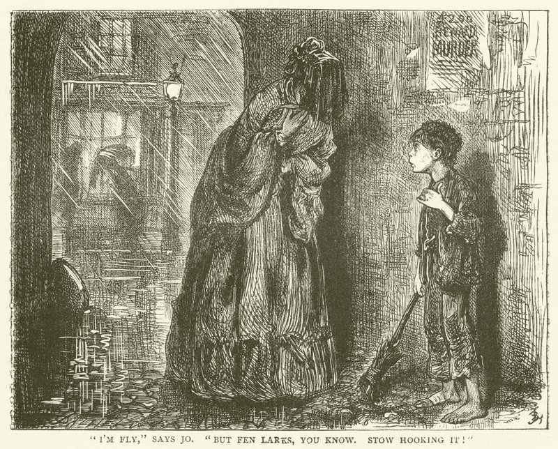 Illusztráció a Bleak House-hoz alkotó: Frederick L. Bernard