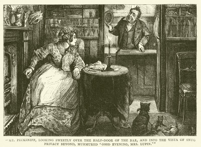 Illusztráció Martin Chuzzlewit számára alkotó: Frederick L. Bernard